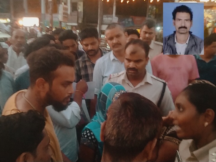 हत्या की आशंका जता परिजन ने किया था चक्काजाम। इनसेट में मृतक यशवंत अहिरवार।