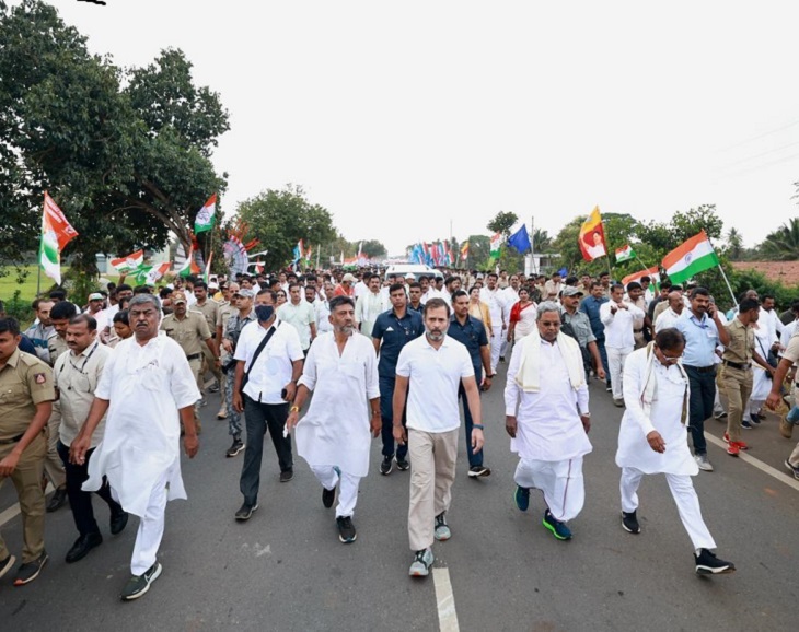 राहुल गांधी की भारत जोड़ो यात्रा अभी कर्नाटक में है।