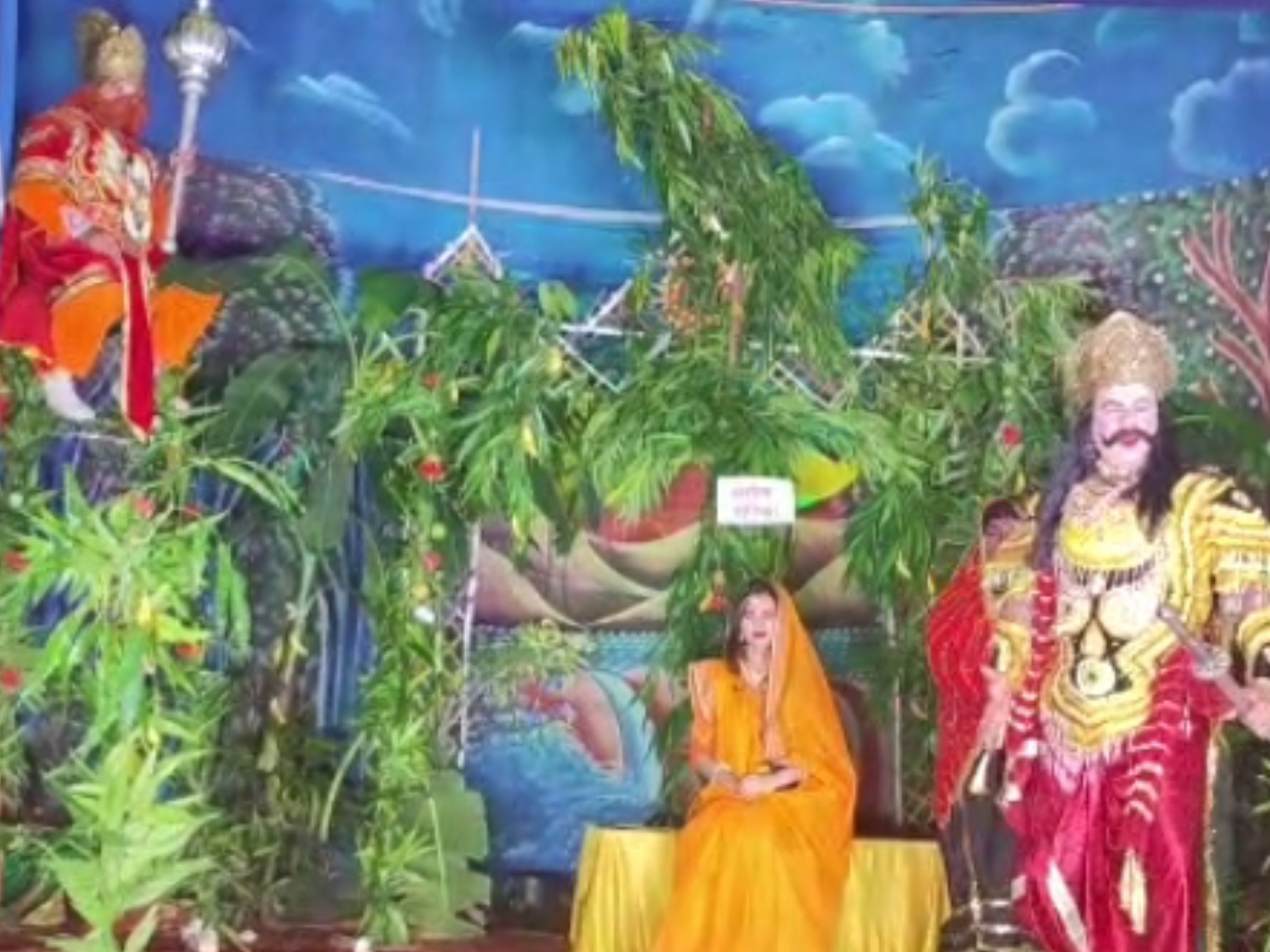 Ramlila going on in Mirzapur, depiction of Hanuman enterin…