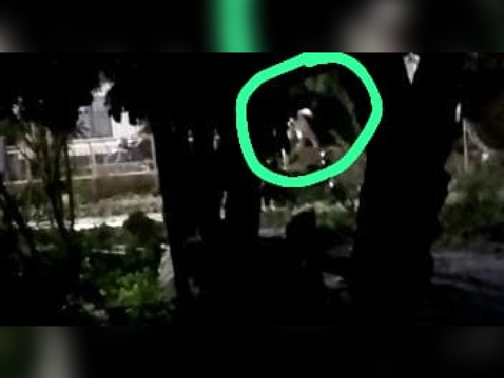 पत्थर फेंकते हुए बदमाश।