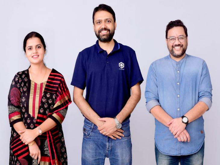 कंपनी की सीपीओ रोशनी शुक्ला (मिश्रा), सीटीओ अभिषेक मिश्रा व फॉउंडर एण्ड सीईओ अमित पांचाल।