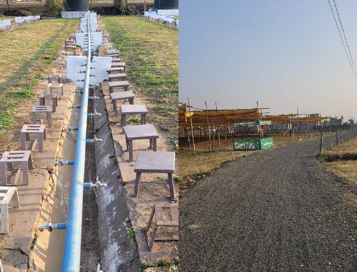 इज्तिमा स्थल पर वजू खाने से लेकर सड़कें तक बनाई गई है। ताकि, बाहर से आने वाली जमातों को किसी प्रकार की परेशानी न हो।