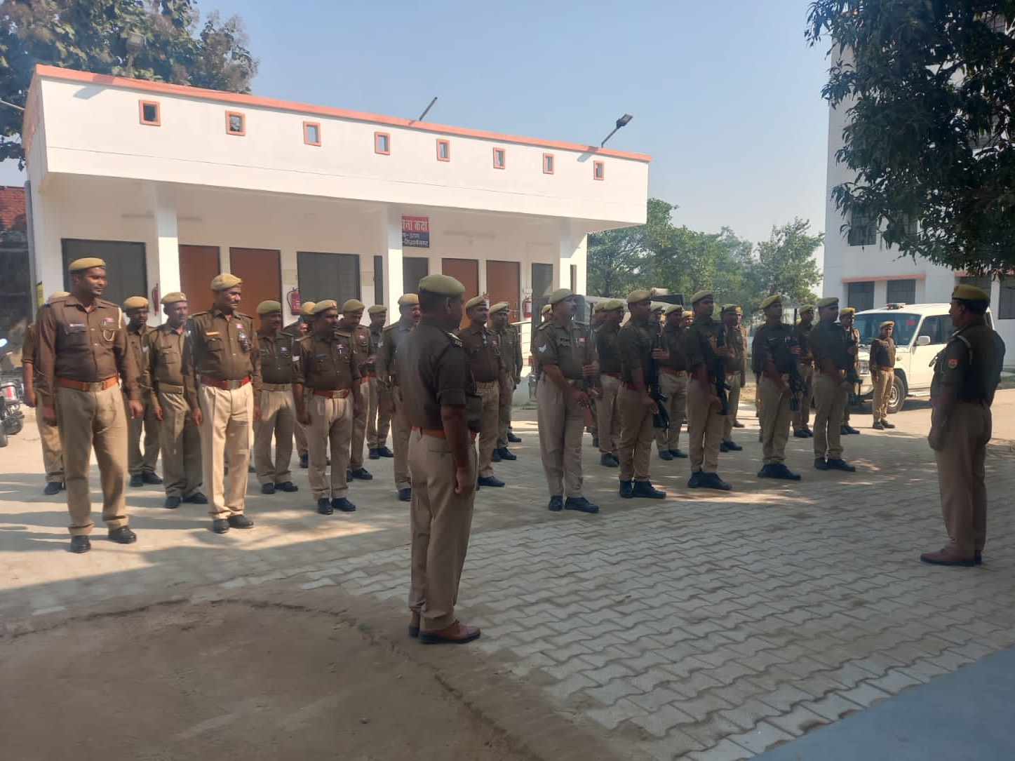 Police Flag Day celebrated in Itwa Flag hoisting done at police stations, police personnel put