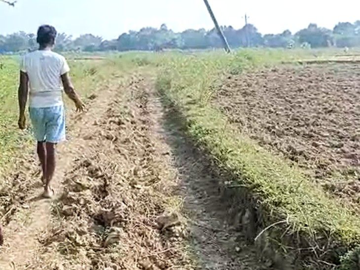 पहले ग्रामीण सड़क थी, अब सिर्फ बची पगडंडी।