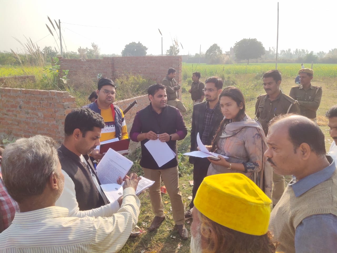 Joint Magistrate reached on the complaint of encroachment of government