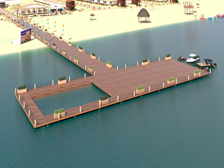 Bath pool to be built on floating jetty in tent city, Tourists will be ...