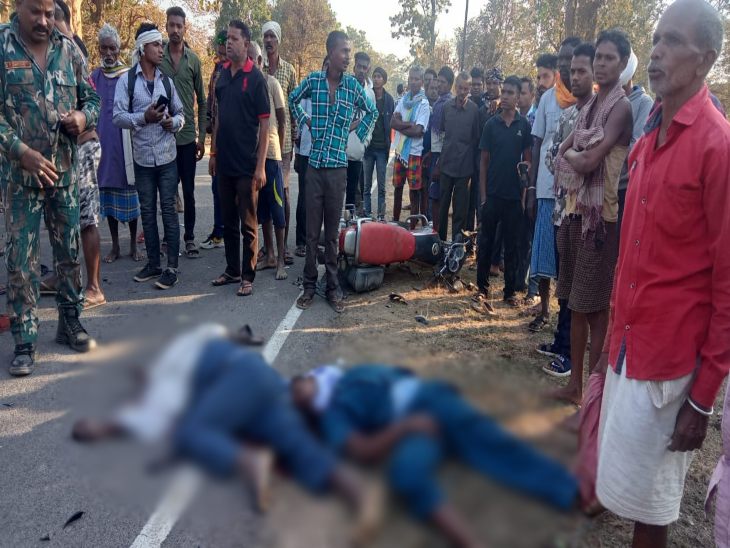 कांकेर में हुए सड़क हादसे में 2 लोगों ने गंवाई जान।