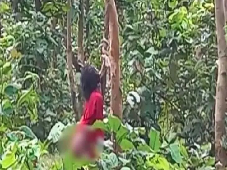 अर्धनग्न हालत में महिला की लाश मिली थी।