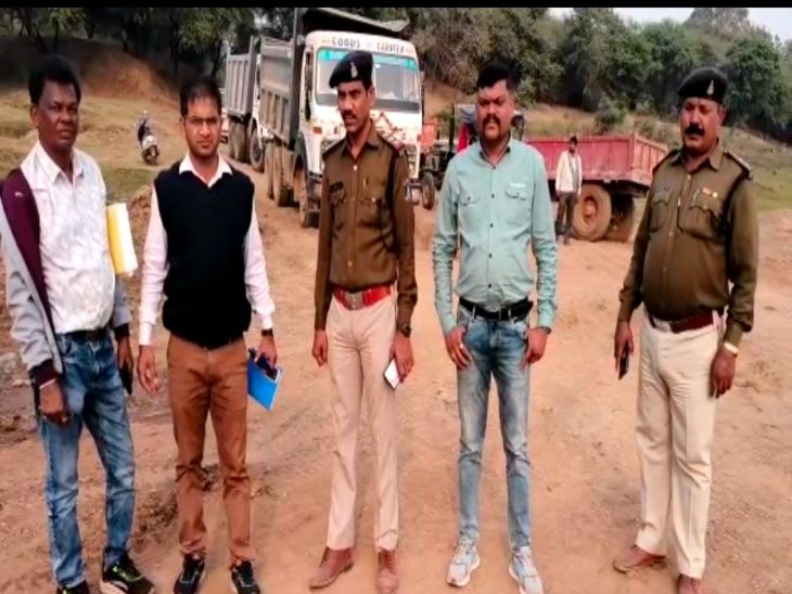 खनिज विभाग और पुलिस की टीम ने यह कार्रवाई की है।