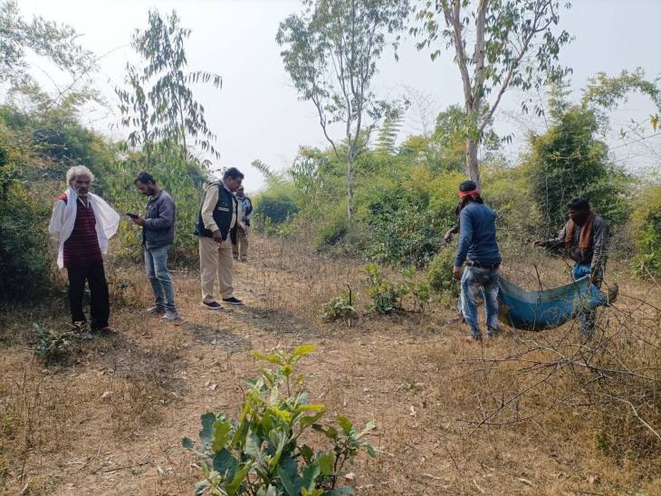 बांसबाड़ी से मिली युवक की लाश। - Dainik Bhaskar