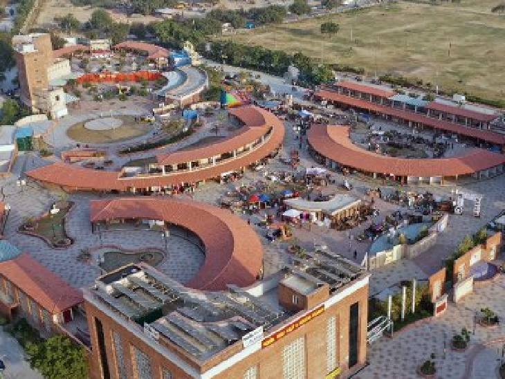 शिल्प हॉट का एरियल व्यू यही तीन दिन तक होंगे सांस्कृतिक कार्यक्रम