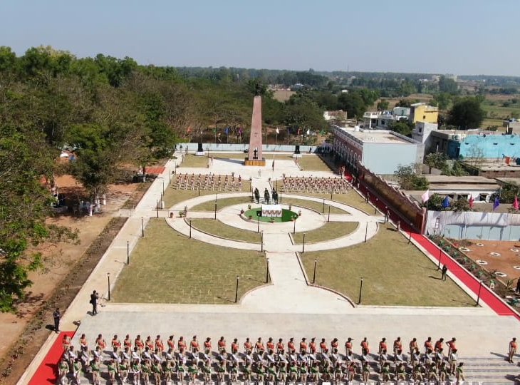 अमर वाटिका की ड्रोन कैमरे से ली गई तस्वीर। - Dainik Bhaskar