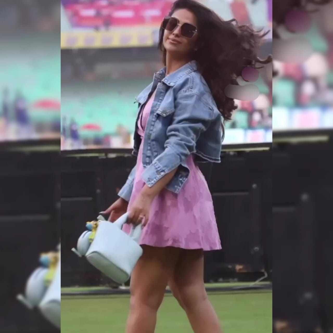 अविका गौर रायपुर के क्रिकेट स्टेडियम में।