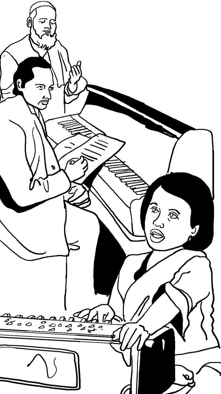 शमशाद के गाने में जो कुछ कमियां थीं वो संगीत के मास्टर हुसैन बख्शवाले और गुलाम हैदर ने ट्रेनिंग देकर दूर कर दीं।