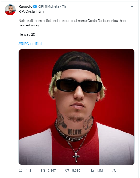 Hollywood Rapper Costa Titch Death Video; South Africa Music Festival
