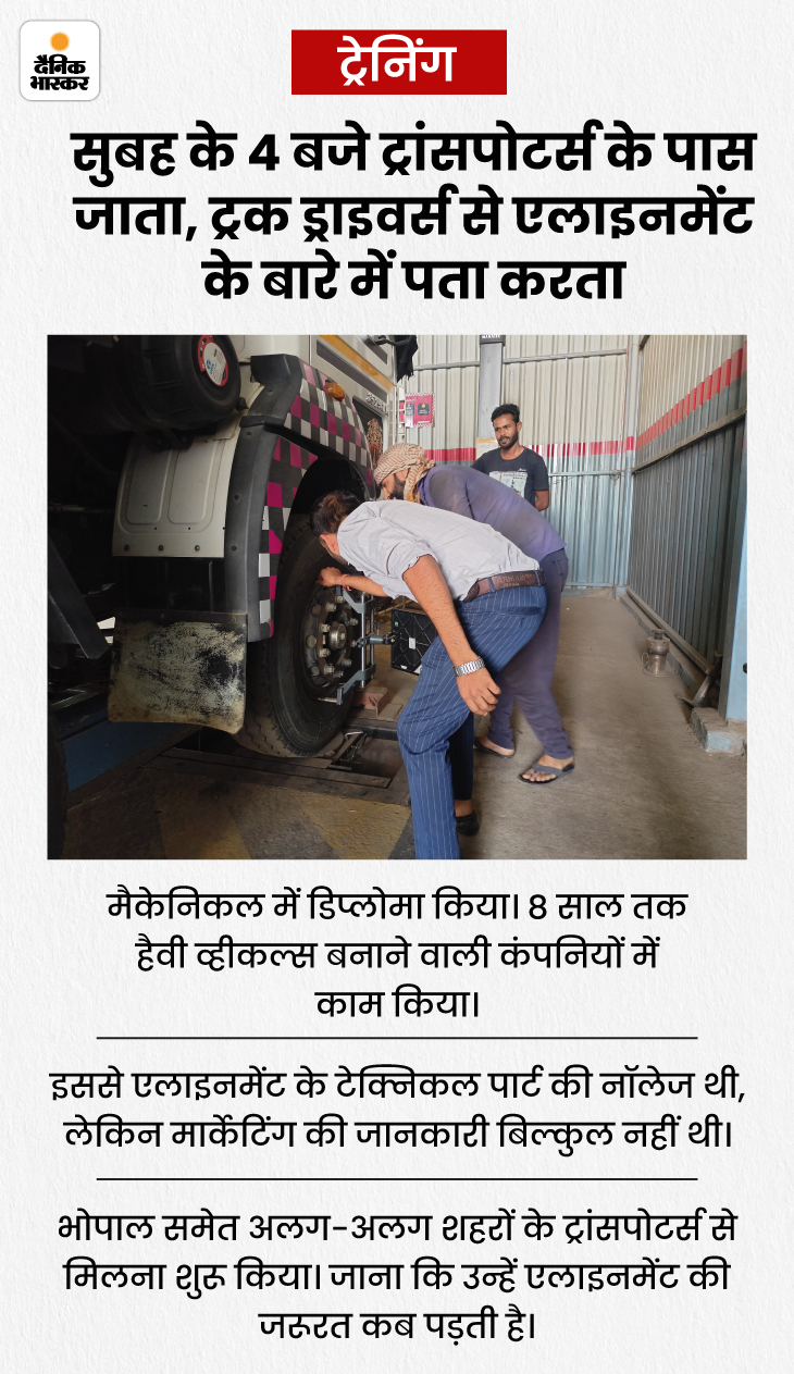 Bhopal's Ravi Patel A Success Story in Wheel Balancing and Alignment