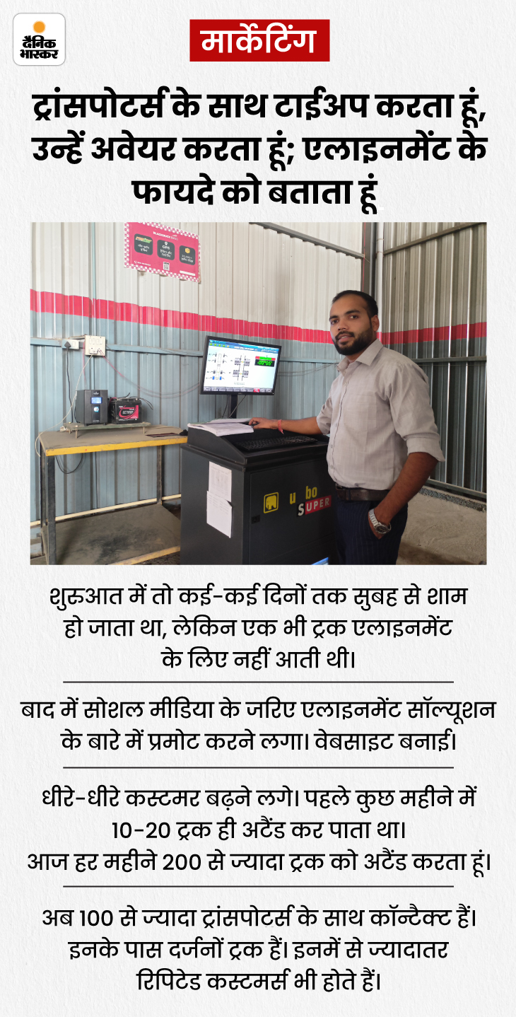 Bhopal's Ravi Patel A Success Story in Wheel Balancing and Alignment