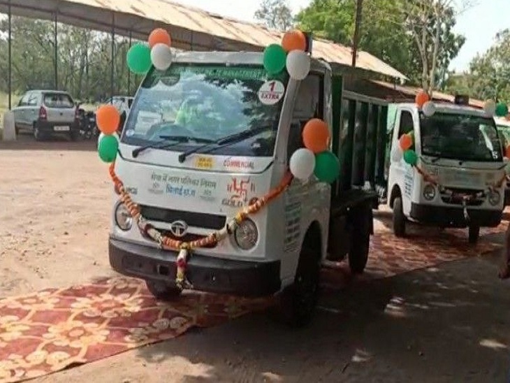 भिलाई पहुंची नई कचरा कलेक्शन गाड़ियां - Dainik Bhaskar