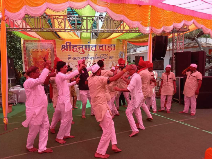 2022 में रणजीत हनुमान मंदिर में सजा था हनुमंत वाड़ा