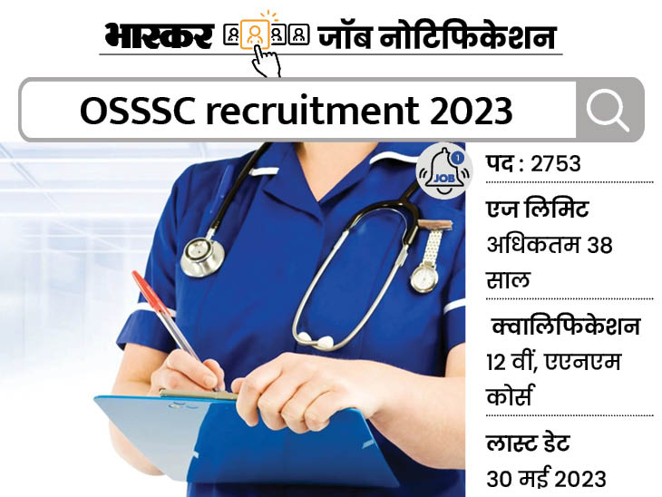 OSSSC Recruitment for 2753 posts of Multipurpose Health Worker, May 30