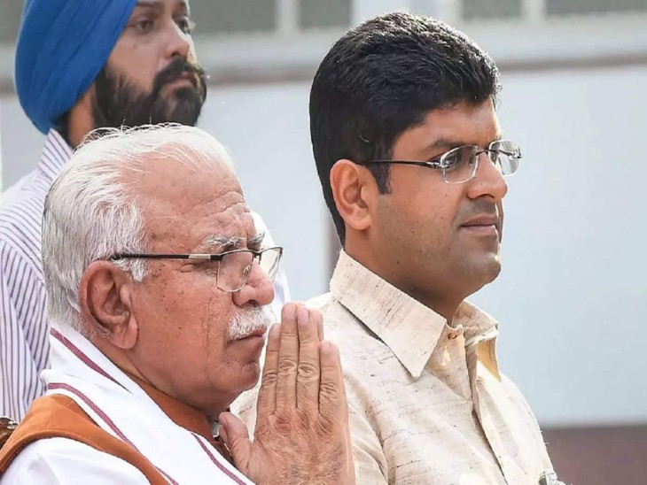 मुख्यमंत्री मनोहर लाल और डिप्टी सीएम दुष्यंत चौटाला - Dainik Bhaskar