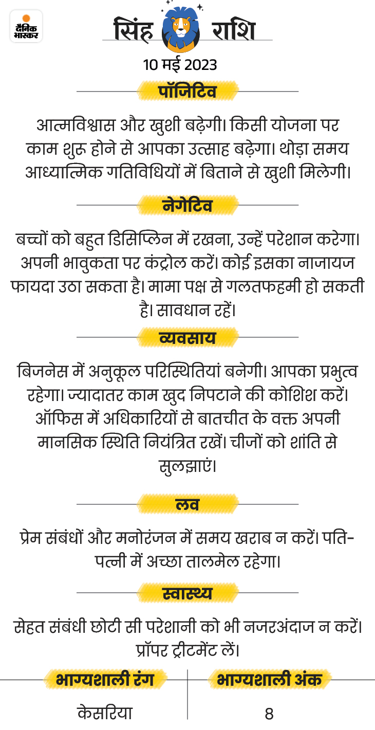 Aaj Ka Rashifal (Horoscope Today) | Daily Rashifal (10th May 2023 ...
