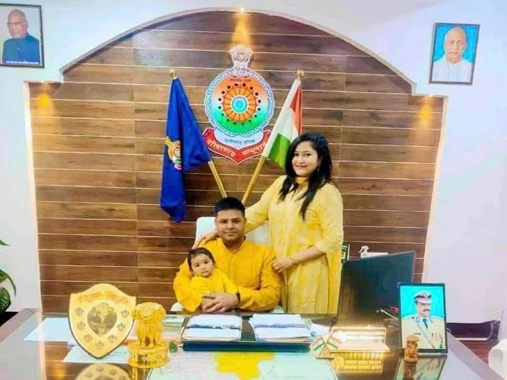 आईपीएस शलभ सिन्हा अपनी पत्नी और बेटी के साथ