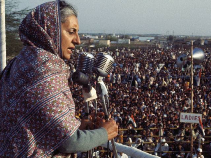 चुनाव प्रचार के दौरान सरकारी तंत्र के दुरुपयोग की दोषी पाई गई थीं इंदिरा। फोटो- GETTY