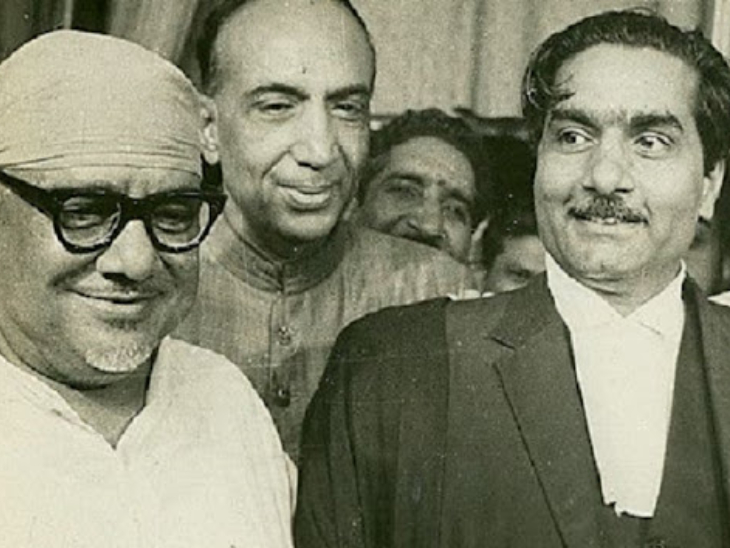 रायबरेली से अपनी जीत को लेकर आश्वस्त थे राज नारायण। (सबसे बाएं)