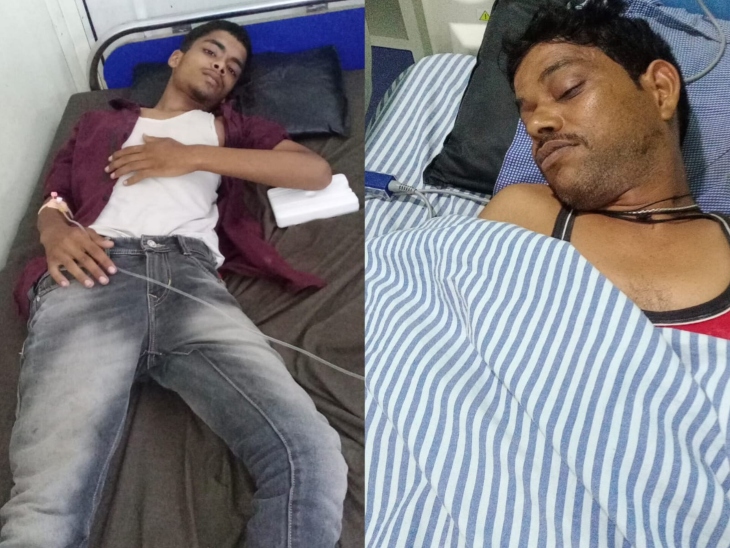 घायल अस्पताल में इलाज कराते हुए