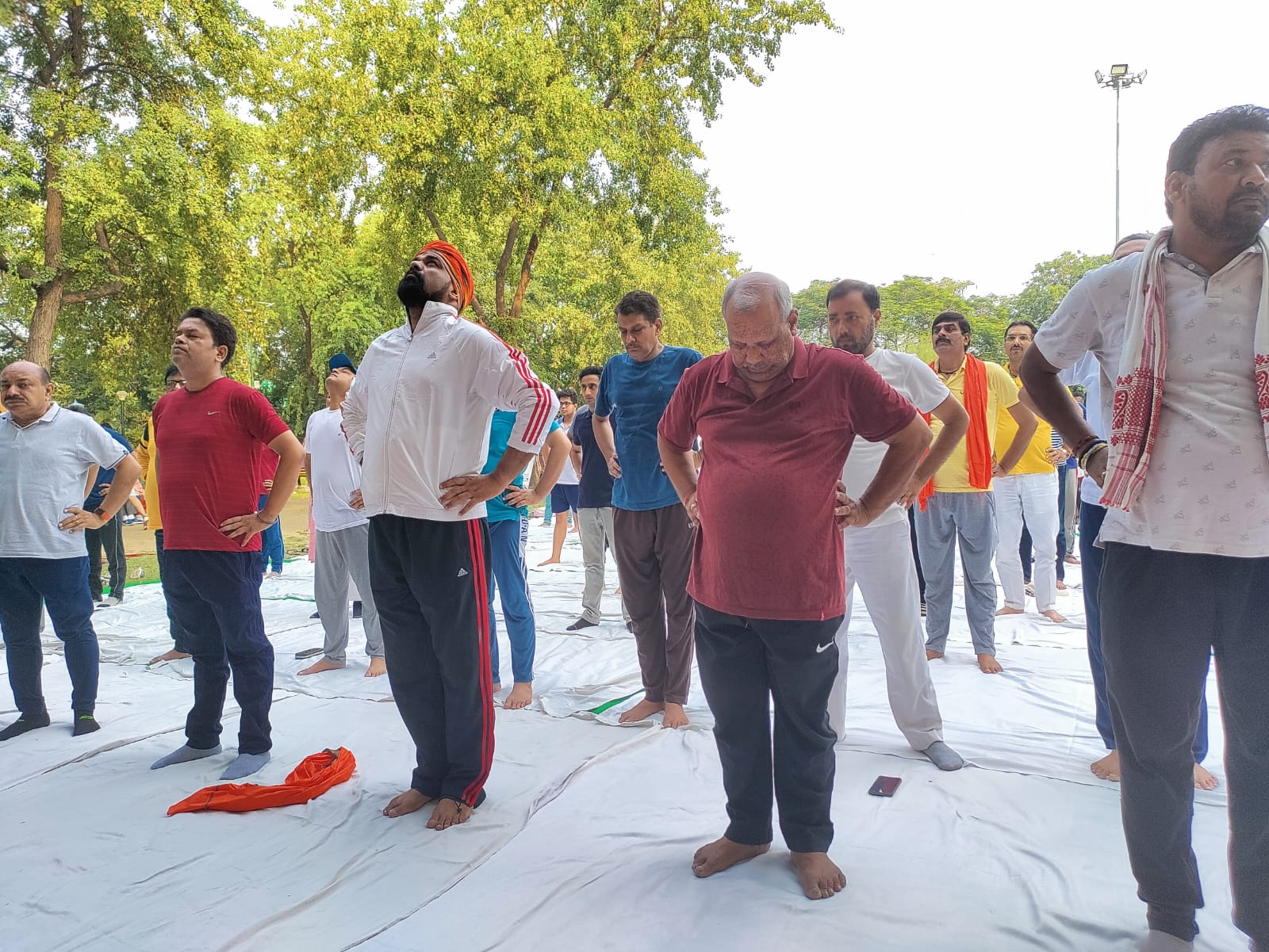 पटना के SK PURI पार्क में बीजेपी प्रदेश अध्यक्ष सम्राट चौधरी और पूर्व डिप्टी सीएम तारकिशोर प्रसाद पहुंचे।