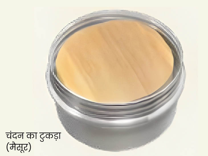 दूसरा स्थान भूदान का है। इसमें जमीन का हिस्सा भेंट किया जाता है। इसके प्रतीक के तौर पर चंदन का टुकड़ा शामिल किया गया है। इसे मैसूर (कर्नाटक) से लाया गया।