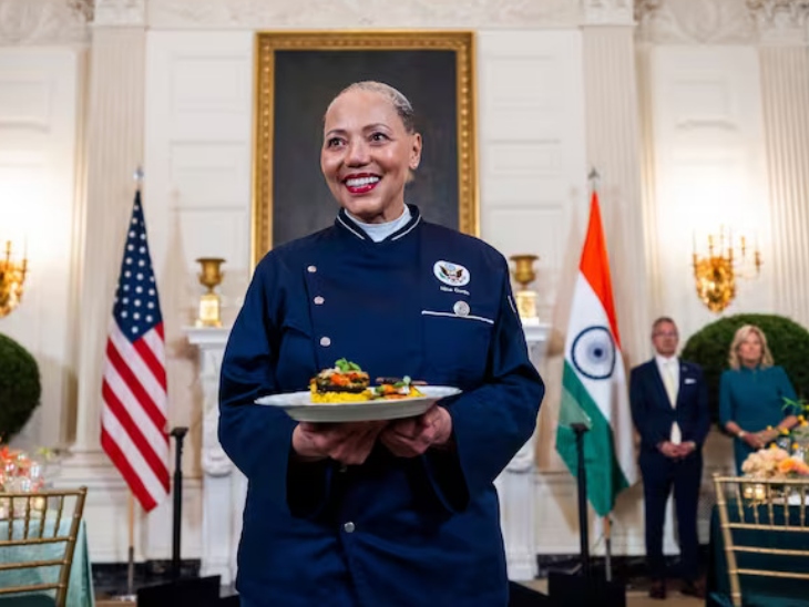 इस डिनर के लिए कैलिफोर्निया की नीना कर्टिस को गेस्ट शेफ अपॉइंट किया गया था।