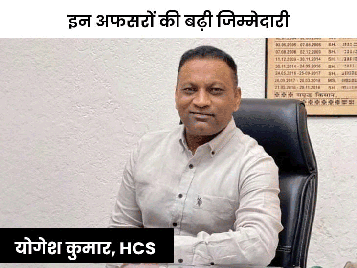 Haryana HCS Transfer Update HCS Yogesh Kumar HCS Sanjay Kumar हरियाणा