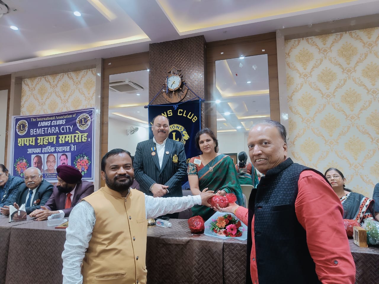 Ceremony Oath administered to the office bearers of Lions Club