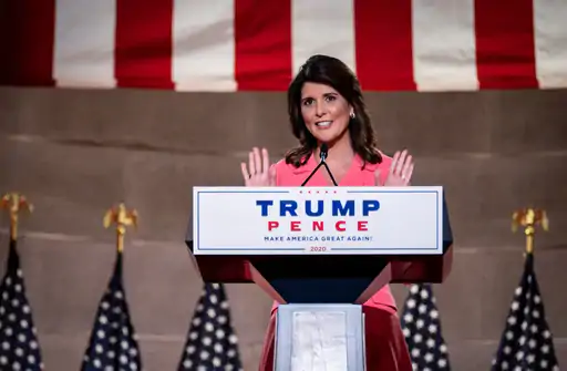 निक्की ने प्रेसिडेंशियल कैंडिडेट की रेस में शामिल होने का ऐलान करते वक्त कहा था कि वो डोनाल्ड ट्रम्प से इसकी मंजूरी ले चुकी हैं। (फाइल)