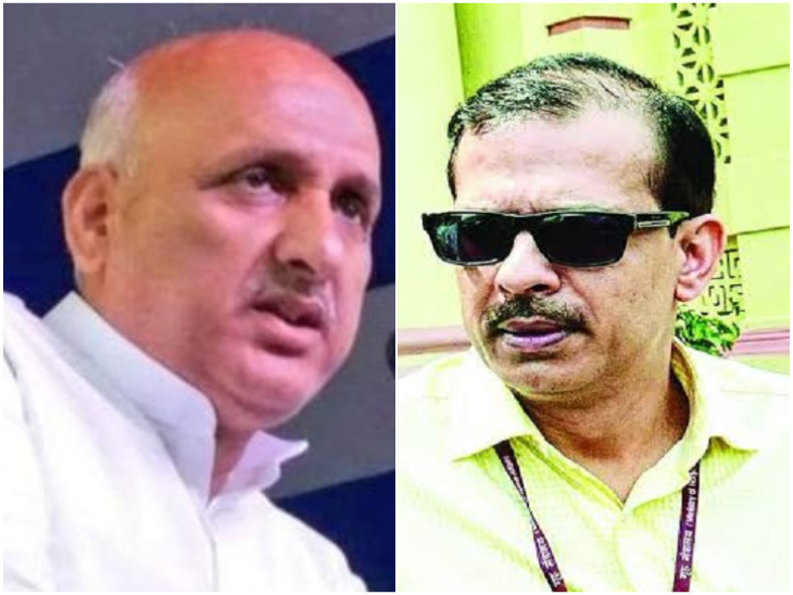 शिक्षा मंत्री प्रो. चंद्रशेखर और सीनियर IAS के के पाठक की फाइल फोटो।