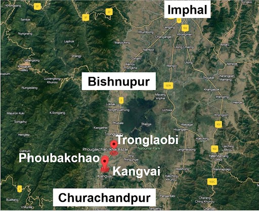 ANI के मुताबिक सुरक्षा बलों ने कांगवई बाजार और टोरबुंग को बफर जोन बनाया है।