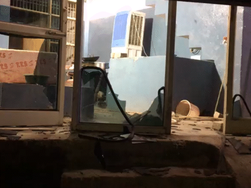 पानीपत की इसी दुकान में भीड़ ने तोड़फोड़ की।