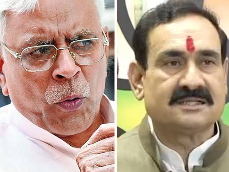 बिहार के RJD नेता शिवानंद तिवारी (लेफ्ट) ने कांग्रेस आलाकमान से कमलनाथ से स्पष्टीकरण लेने की बात कही है। गृहमंत्री नरोत्तम मिश्रा (राइट) ने कहा कि बिल्कुल स्पष्टीकरण देना चाहिए।