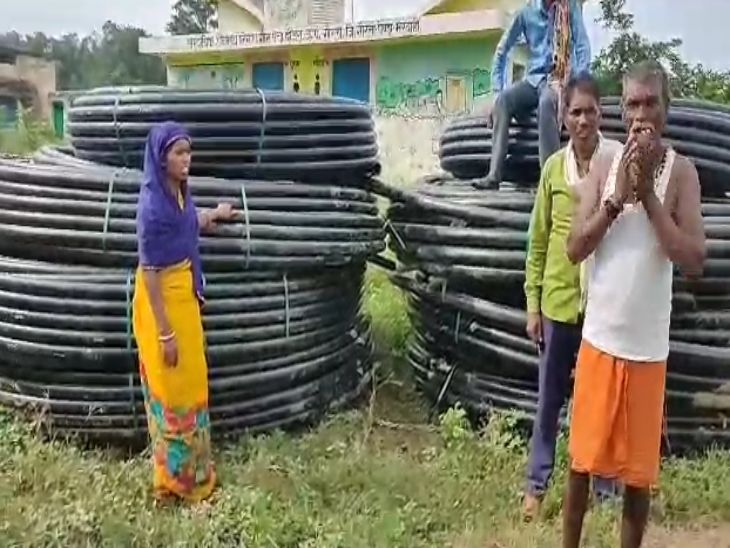 आंगनबाड़ी केंद्र के टॉयलेट में मधुमक्खियों ने बना रखा था छत्ता।