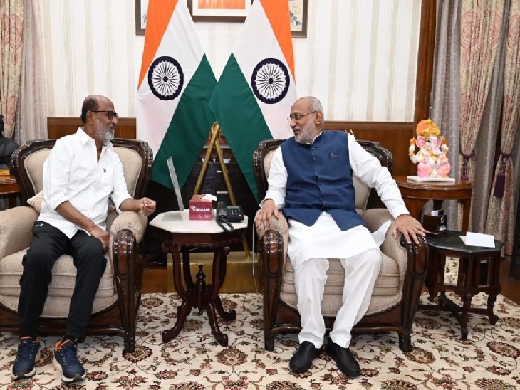 Superstar Rajinikanth in Ranchi Met the governor, reached the Rajrappa temple, has deep faith in Guru Paramahansa Yogananda | राज्यपाल से मिले, रजरप्पा मंदिर पहुंचे, गुरु परमहंस योगानंद में है ...