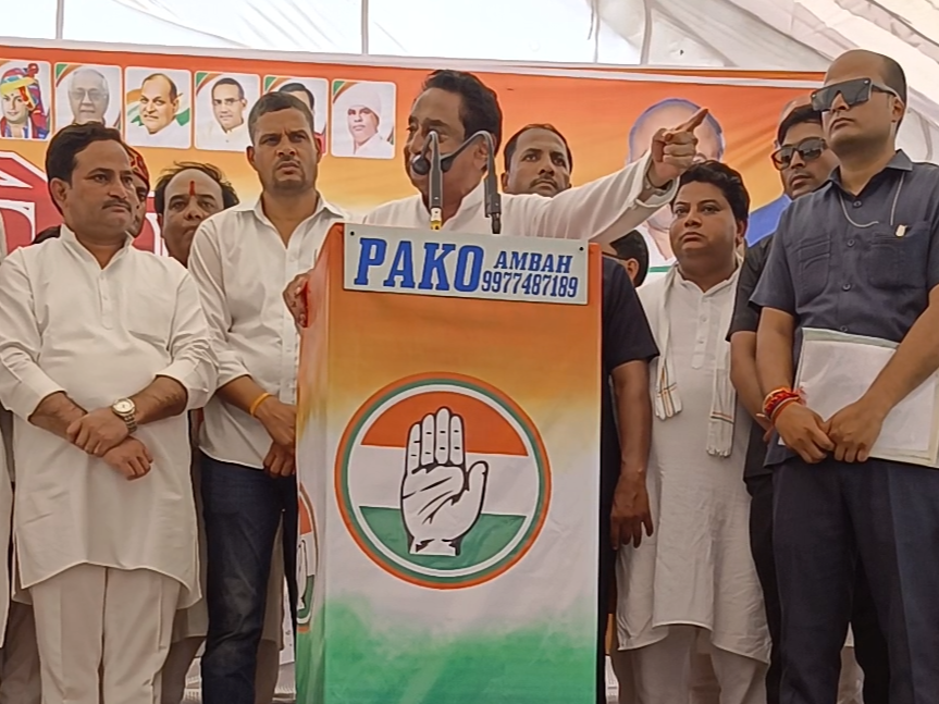 Kamal Nath spoke from Morena video मुरैना के अंबाह पहुंचे पूर्व CM