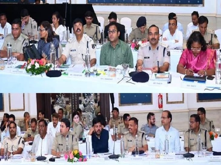 बैठक में सभी जिलों के एसपी और कलेक्टर मौजूद रहे।