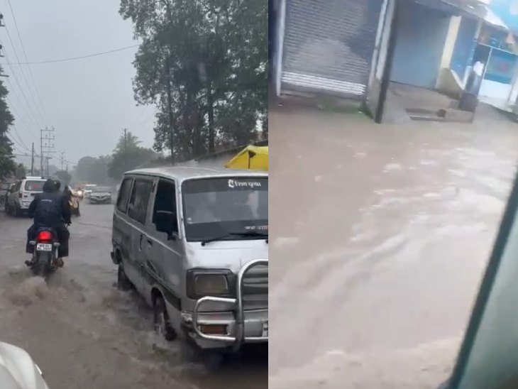 बीआरटीएस, खजराना, बंगाली और पिपलियाहना जैसे मुख्य चौराहों पर जलजमाव की स्थिति बन गई।