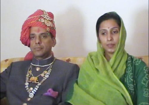 पन्ना राजघराने के महाराज राघवेंद्र सिंह के साथ महारानी जितेश्वरी देवी।