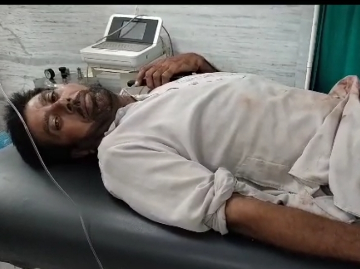 अस्पताल में भर्ती जसविंदर सिंह।