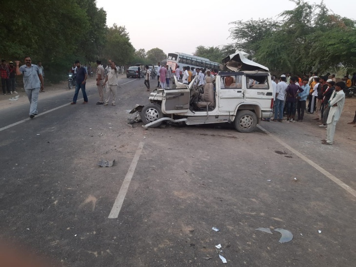 Mahindra Bolero Accident; Mother Son Died In Hanumangarh Car-Bus Collision  | बोलेरो-बस में टक्कर, मां-बेटे सहित 4 की मौत: जयपुर मेगा हाईवे पर गोवंश को  बचाने के प्रयास में हादसा ...