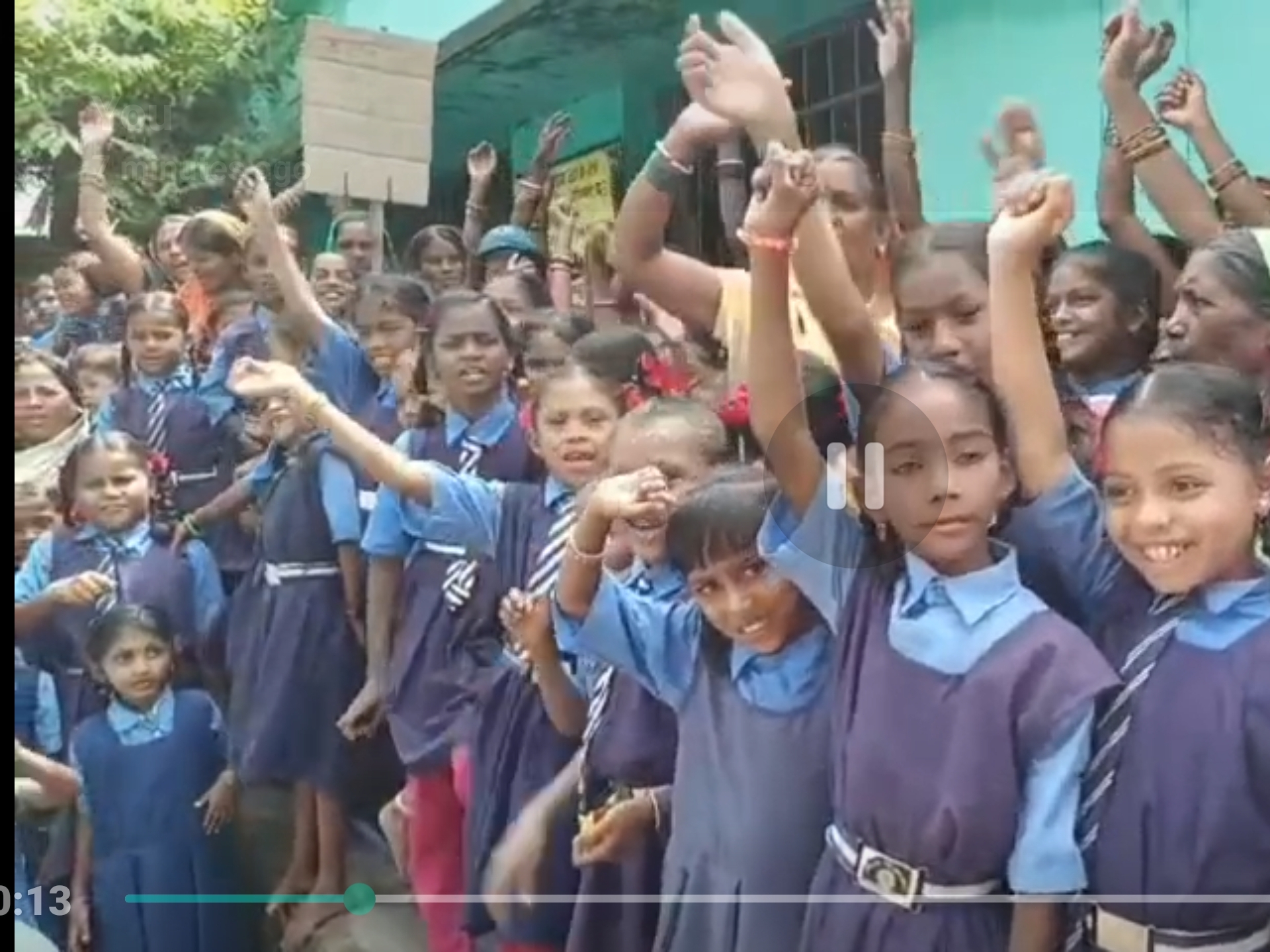 Family members and students locked out Kurusekara school in Fingeshwar