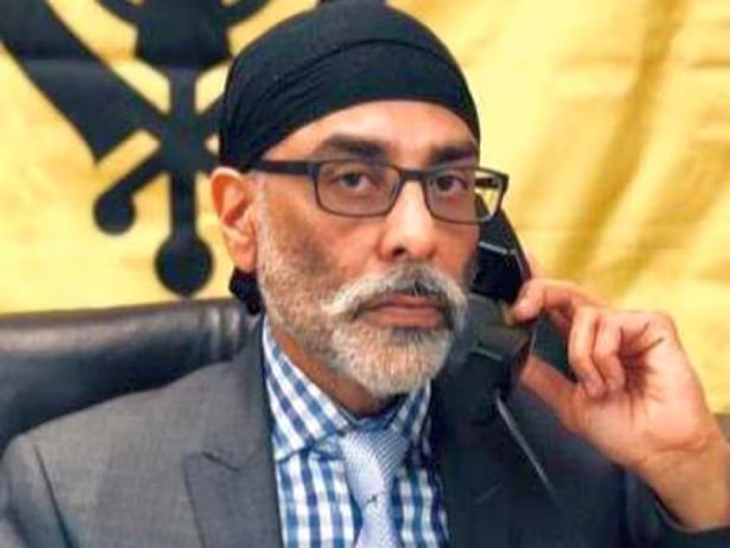 तस्वीर सिख फॉर जस्टिस संगठन के प्रमुख और खालिस्तानी आतंकी गुरुपतवंत सिंह पन्नू की है। इसके संगठन पर भारत में बैन लगा हुआ है।